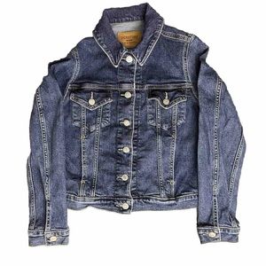 LEVI’S Blue Jean Jacket Women’s Small Petite Chico Denim Trucker Western